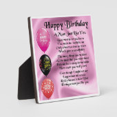 Happy Birthday Mum Poem Plaque Fotoplaat (Voorkant)