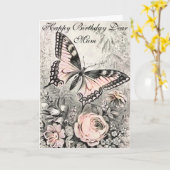 HAPPY BIRTHDAY MUM WENSKAART KAART (Gele Bloem)