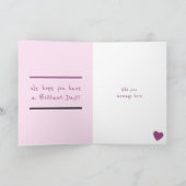 Happy Birthday Mummy paars en lila foto Kaart (Binnen)