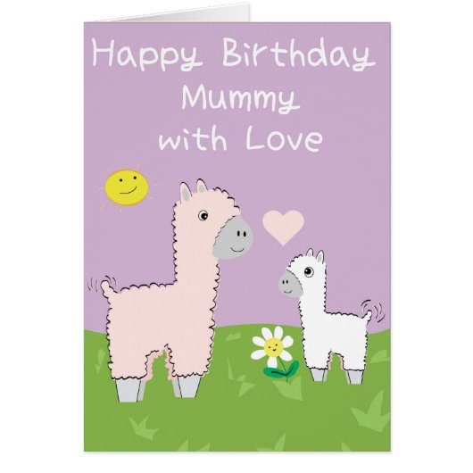 Happy Birthday Mummy with Love - Birthday Card (Voorkant)
