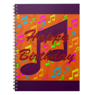 Happy Birthday - Music-laptop Notitieboek