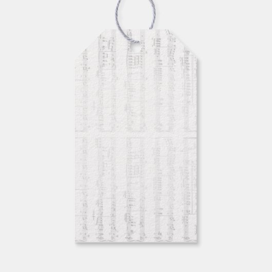 Happy Birthday Muzieknoten Cadeaulabel (Achterkant)