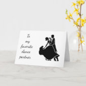 HAPPY BIRTHDAY "MY FAVORITE DANCE PARTNER" (nieuws Kaart (Gele Bloem)