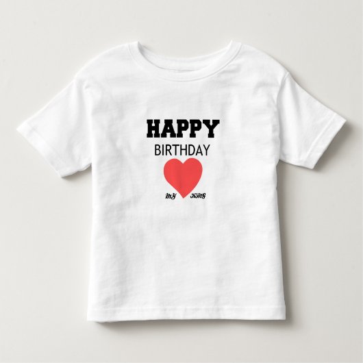 HAPPY BIRTHDAY MY KING KINDER SHIRTS (Voorkant)
