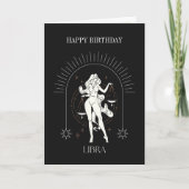Happy Birthday Mystic Libra Zodiac Horoscoop Kaart (Voorkant)