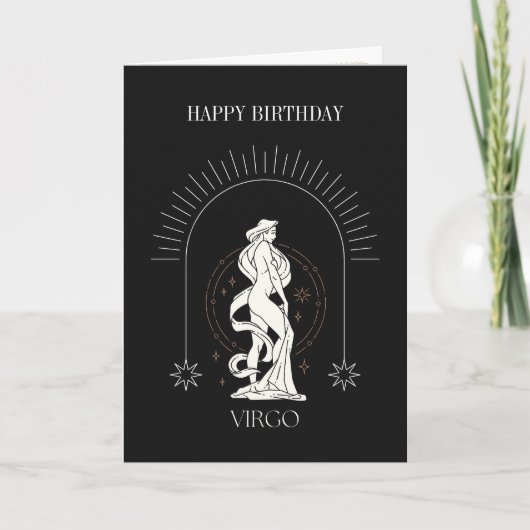 Happy Birthday Mystic Virgo Zodiac Horoscoop Kaart (Voorkant)