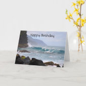 Happy Birthday, Na Pali Coast on Kauai Kaart (Gele Bloem)