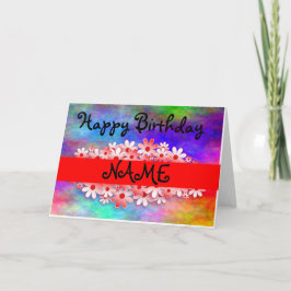 Happy Birthday Naam aanpassen Kaart