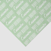 Happy Birthday Naam Green Tissue Paper Tissuepapier (Detail)