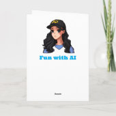 Happy Birthday (Naam toevoegen) Anime Meisje Kaart (Achterkant)