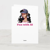 Happy Birthday (Naam toevoegen) Anime Meisje Kaart (Achterkant)