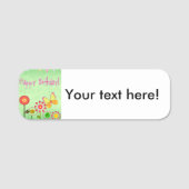 Happy Birthday Naamplaatje (Voorkant)