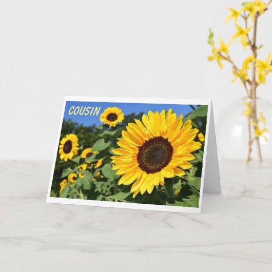HAPPY BIRTHDAY NAAR EEN "BEAUTIFUL COUSIN" KAART (Gele Bloem)