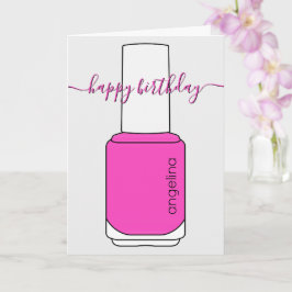 Happy Birthday Nail poolse kunst Kaart
