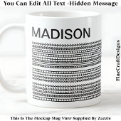 Happy Birthday & Name Hidden Message 093B Coffee  Koffiemok