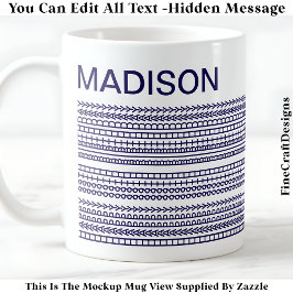 Happy Birthday & Name Hidden Message 093Bl Koffiemok