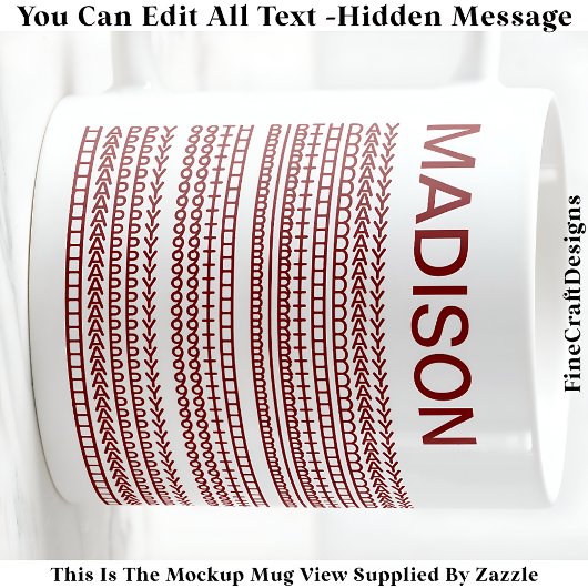Happy Birthday & Name Hidden Message 093Br Koffiemok