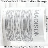 Happy Birthday & Name Hidden Message 093Gr Koffiemok