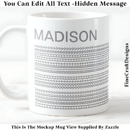 Happy Birthday & Name Hidden Message 093Gr Koffiemok