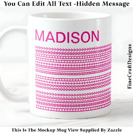 Happy Birthday & Name Hidden Message 093P Koffiemok