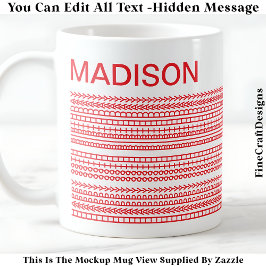 Happy Birthday & Name Hidden Message 093R Koffiemok