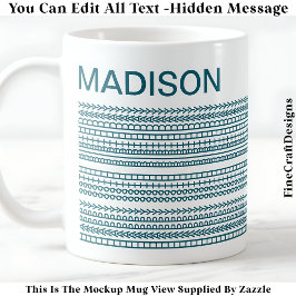 Happy Birthday & Name Hidden Message 093T Koffiemok