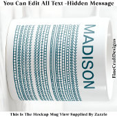 Happy Birthday & Name Hidden Message 093T Koffiemok