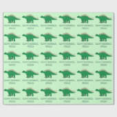 Happy Birthday Name met Stegosaurus Cadeaupapier (Vlak)