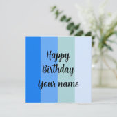 Happy Birthday Name Sjabloon (Staand voorkant)