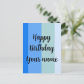 Happy Birthday Name Sjabloon Briefkaart (Staand voorkant)