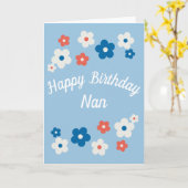Happy Birthday Nan-  Floral Birthday Card Kaart (Gele Bloem)