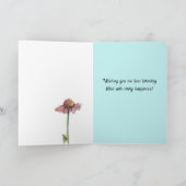 Happy Birthday Nana Pink Wildflowers Waterverf Kaart (Binnen)