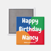 Happy Birthday Nancy magnet (Voorkant / Achterkant)