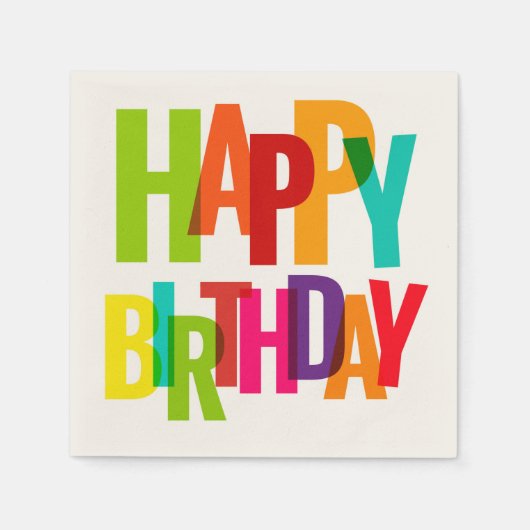Happy Birthday Napkins Servet (Voorkant)