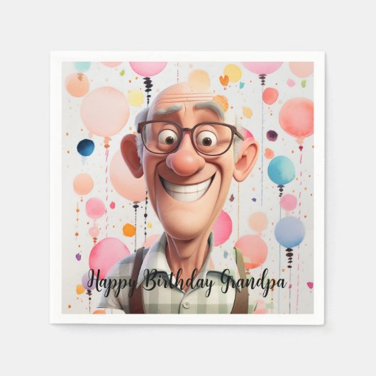 Happy Birthday Napkins Servet (Voorkant)