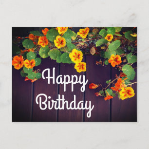 Happy Birthday Nasturtium Briefkaart