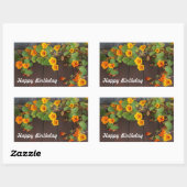 Happy Birthday Nasturtium Stickers (Vel)