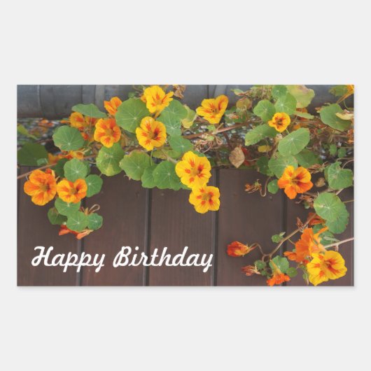 Happy Birthday Nasturtium Stickers (Voorkant)