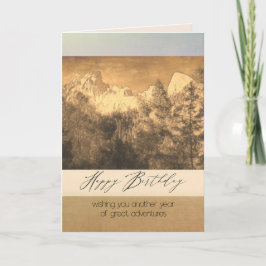 Happy Birthday natuur buitenshuis avontuurthema Kaart