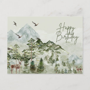 Happy Birthday Natuur en buitenliefhebber Briefkaart