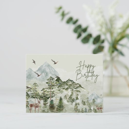 Happy Birthday Natuur en buitenliefhebber Briefkaart (Staand voorkant)