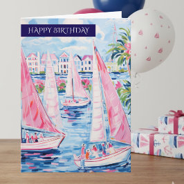 Happy Birthday Nautical Sailboat Card | Coastal Kaart