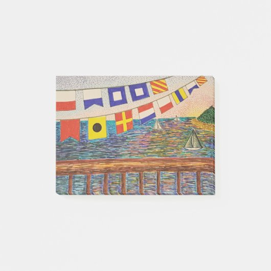 Happy Birthday Nautical Signal Flags Post-it® Notes (Voorkant)