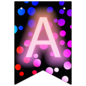 Happy Birthday Neon Sign. met Stippen Vlaggetjes (Derde vlag)