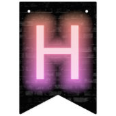 Happy Birthday Neon Sign op Brick Vlaggetjes (Tweede vlag)