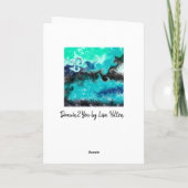 Happy Birthday Nephew | Blauw, Blauwgroen en zwart Kaart (Achterkant)