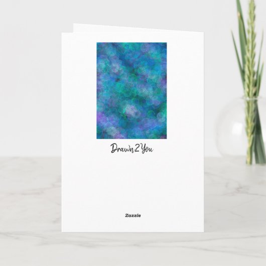 Happy Birthday Nephew | Blauwe bubbels Kaart (Achterkant)