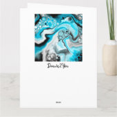 Happy Birthday Nephew | Blauwe en witte bubbels Kaart (Achterkant)