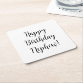 Happy Birthday Nephew Funny Nephews Gifts Kartonnen Onderzetters (Schuin)