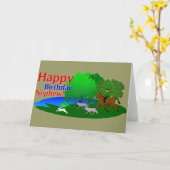 Happy Birthday Nephew Hunter Groeten Kaart (Gele Bloem)